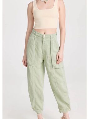 MOTHER The Patch Pocket Chute Flood Jeans